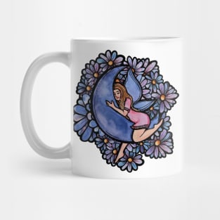 Purple Flower Moon Fairy Mug